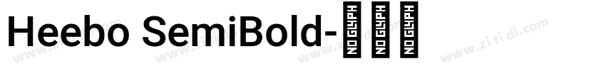 Heebo SemiBold字体转换